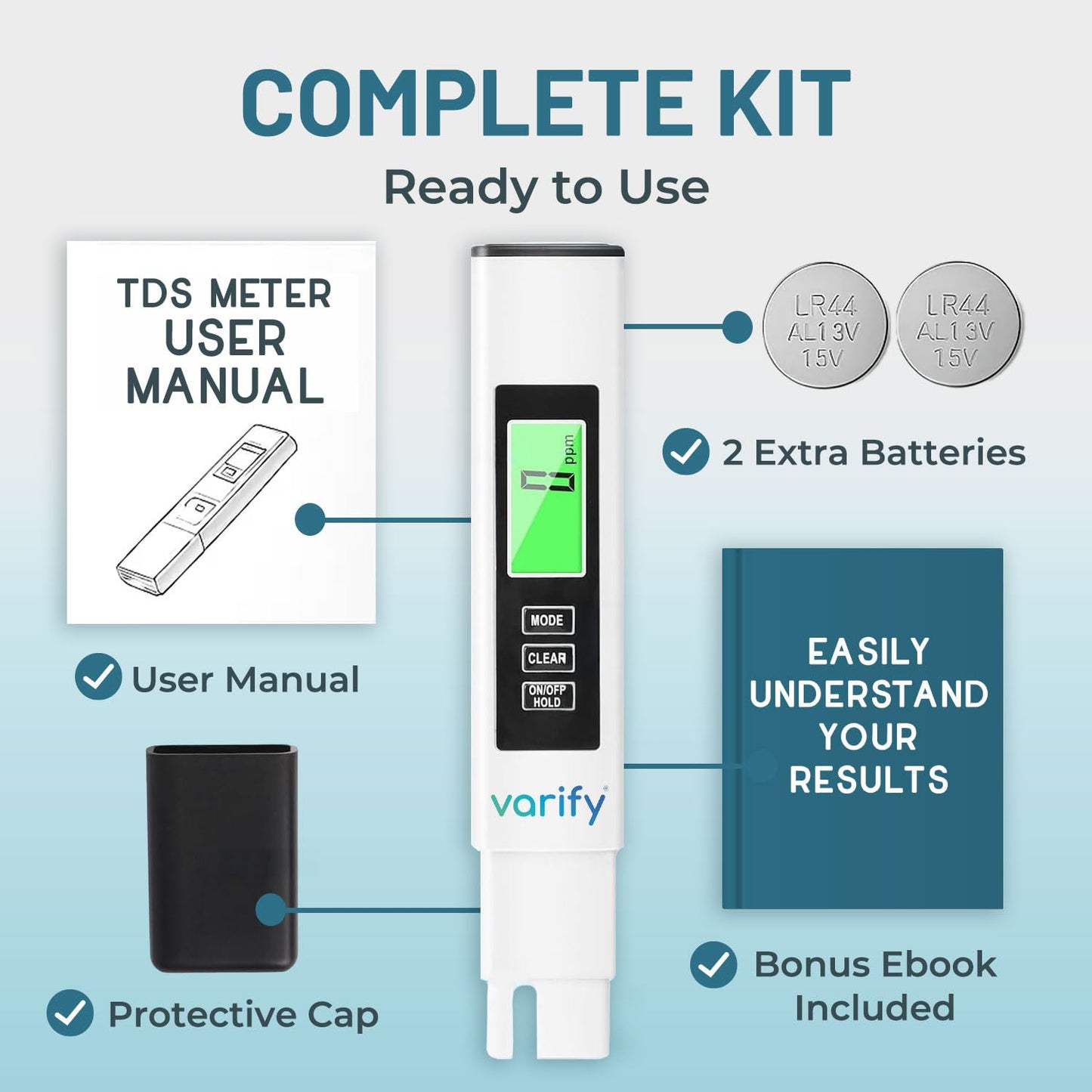 4-in-1 TDS Meter Digital Water Tester