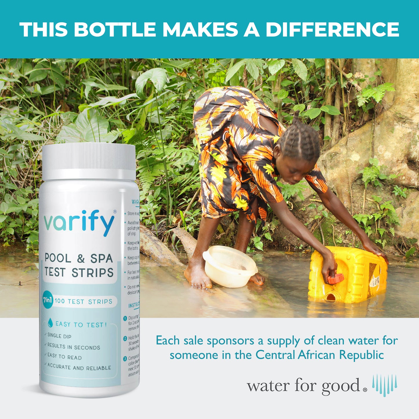 7 in 1 Pool and Spa Test Strips - 100 count